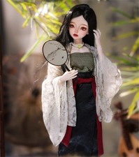 Bambola articolata 1/4 BJD stile Liang Yin Hanfu action figure trucco dipinto a mano