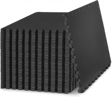 ProsourceFit 24"L x 24"W x 0.8"Th, Black - 3/4 Inch - 96 Sq Ft - 24 Tiles 