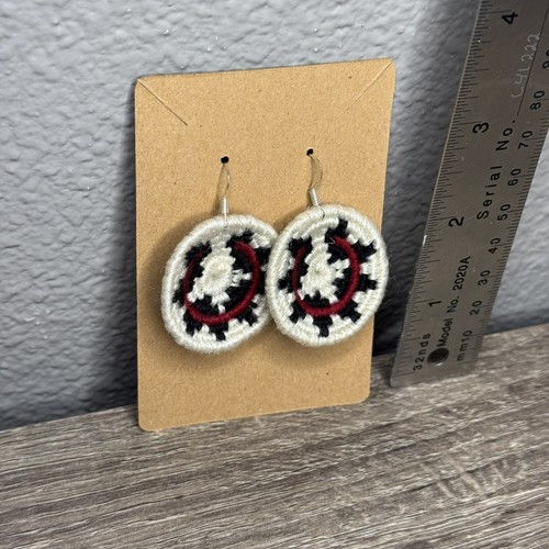 Handgefertigte Navajo Ohrhänger geflochten Hochzeit Korbschmuck traditionell - Bild 3 von 4