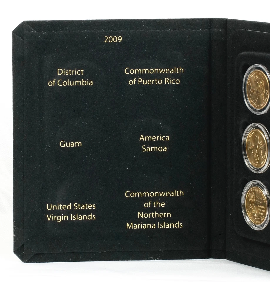 2009 6 Gold Plated Quarters District Of Columbia And US Territories - Image 2 of 4