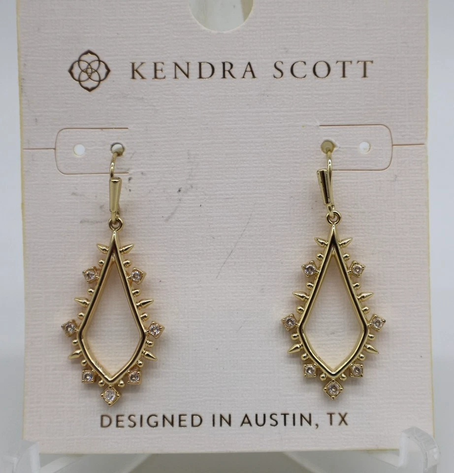 Pendientes colgantes Kendra Scott Álora oro 14K sobre latón - oro nuevos con etiquetas Foto 4 de 4