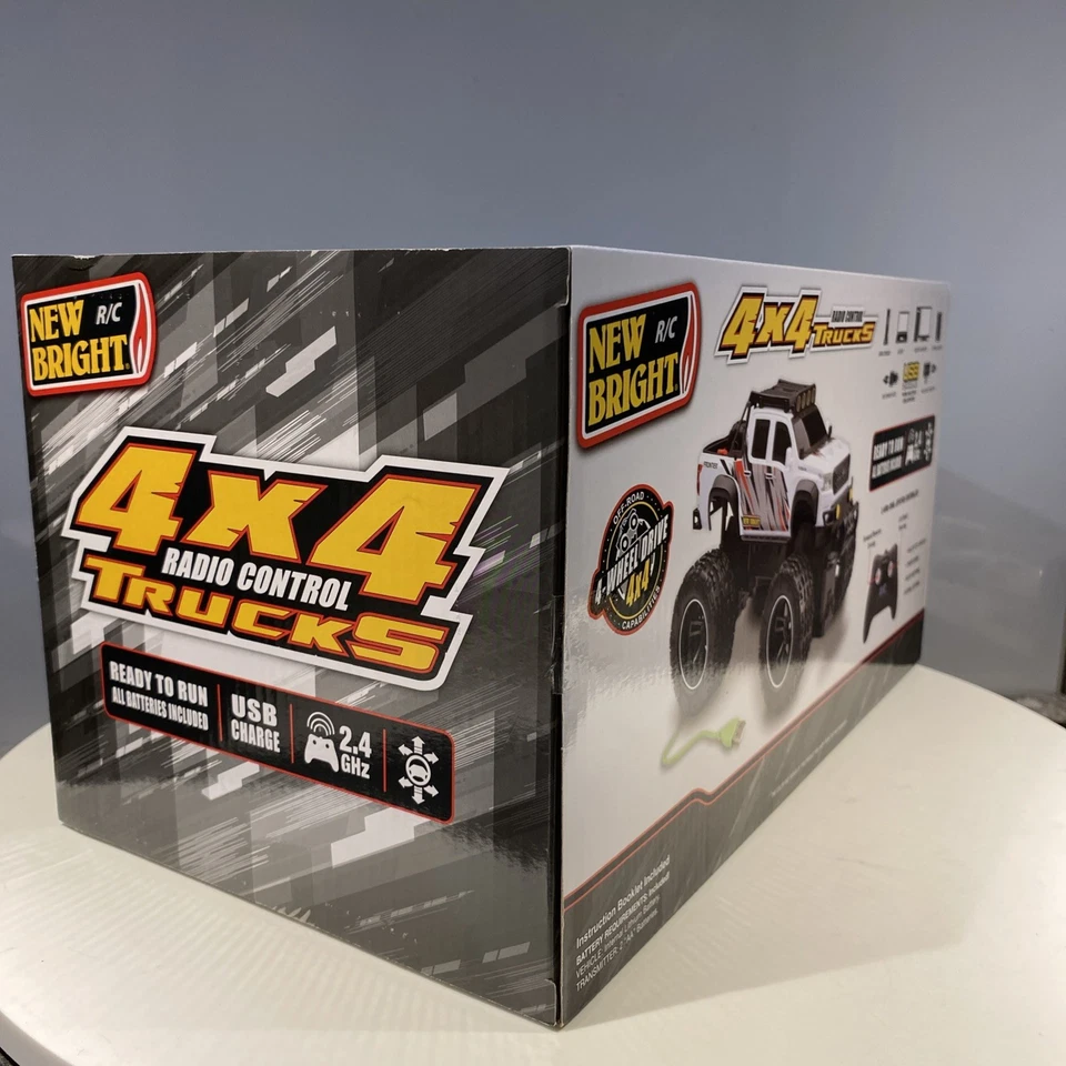 Nuevo Brillante (1:16) Batería Control Remoto Nissan Frontier 4X4 Blanco Camión, 1688U- Foto 4 de 4