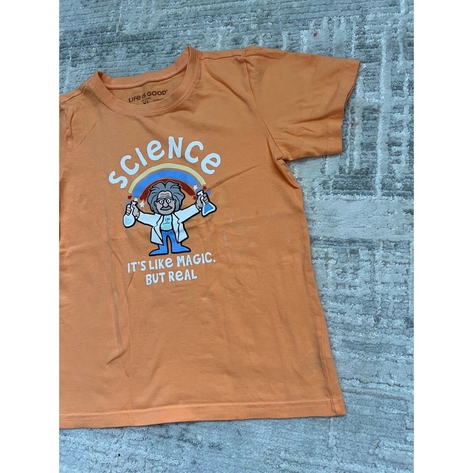 Camiseta Life is Good Kids XL Crusher Camiseta Science Like Magic But Real Foto 2 de 4