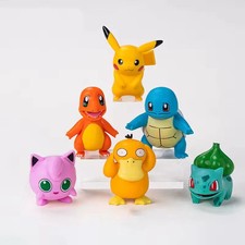 👉 Pokemon Figures Set Pikachu Charmander Squirtle Bulbasaur Psyduck Toy Gift