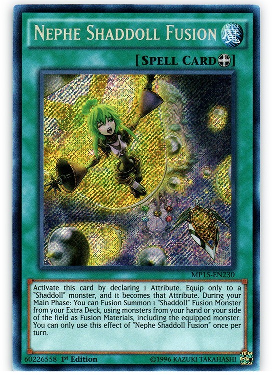遊戯王 No. File + Others 1 x Nephe Shaddoll Fusion - MP15-EN230 - Secret Rare - 1st