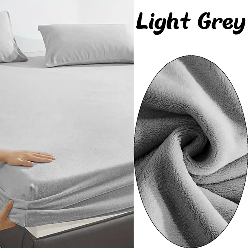 Sábana de cama de lana polar de peluche acogedora cálida extra profunda 30 cm cama doble tamaño - Imagen 15 de 87