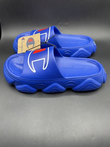 Nuevo Champion Meloso Squish SL Zapatos Zueco Sin Cordones Azul Para Hombre Talla 8 - Imagen 2 de 5