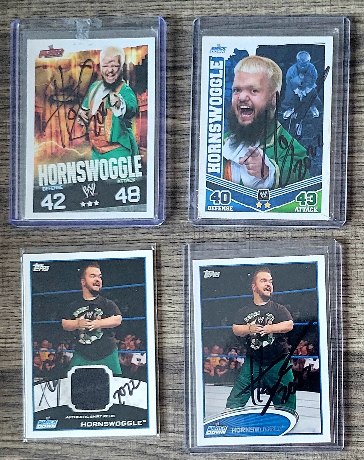 WWE Hornswoggle Topps Signed 4 Pack Signed live on Whatnot Auction