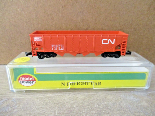 MODEL POWER WAGON TREMIE "CN" 789012 à BOGIES + boite  éch N réf 3425 (hopper) | Zustand: Occasion