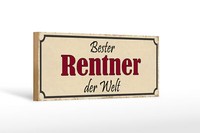 Holzschild Spruch 27X10 Cm Bester Rentner Der Welt Holz Deko Schild Wooden Sign