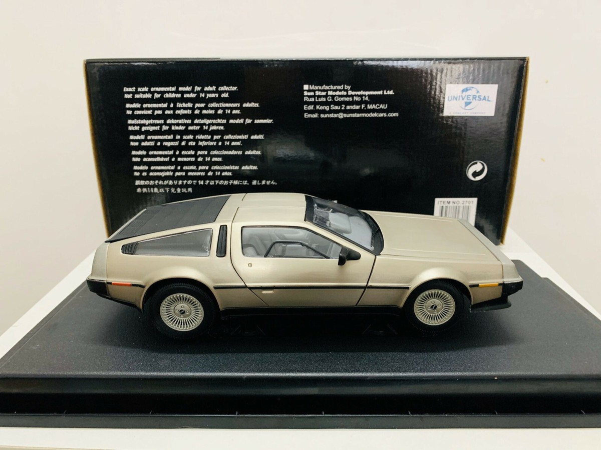 【箱付き・欠品無し】サンスター DeLorean 1/18 スケール ミニカー Sunstar 1/18 DeLorean DMC-12 Diecast Model Car Back to