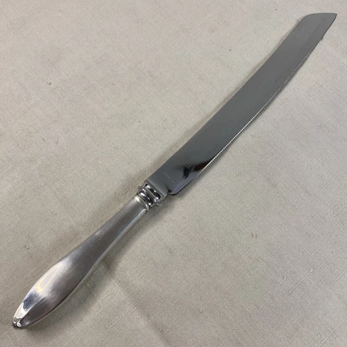 Reed And Barton Sterling Handle Serrated Cake Knife Sheffield Stainless Blade