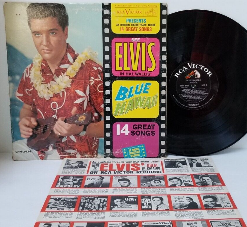 ELVIS PRESLEY Blue Hawaii 1961 LP MONO RCA Victor LPM 2426 -Play