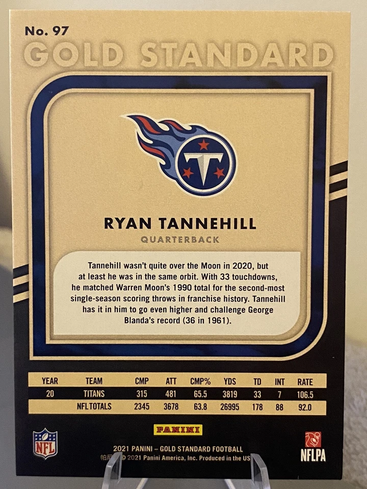 2021 Panini Gold Standard Ryan Tannehill /99 - Image 2 of 2