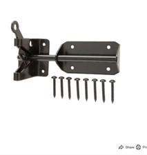 Everbilt Black Heavy Duty Self Closing Swing Gate Door Latch Door Hardware 15048