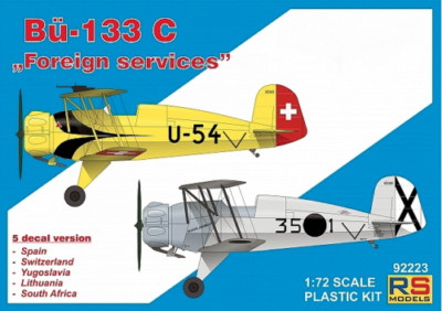 RS Models 92223 1/72 Bücker BU-133cC Ausland Services Modellbau Flugzeug Flieger