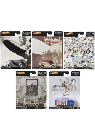 HOT WHEELS LED ZEPPELIN 2020 POP CULTURE COMPLETE 5 CAR SET -ROCK