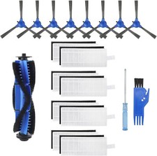 Replacement for Eufy Robovac Brushes and Filters by BLUE, WHITE, BLACK