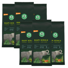 Albero della Vita Bio Kaapi Kerala 250g, Fagiolo Intero, Confezione da 6