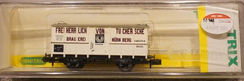 Trix    13444   (Spur N)   gedeckter Güterwagen - Tucher + OVP - A2 | Zustand: Gebraucht