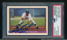 1991 Bowman #137 Tony Phillips signed auto autograph PSA/DNA super tough blue