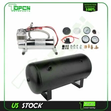 5 GAL Air tank And 200 psi Onboard  Compressor For Train Horn Car System Kit 12V