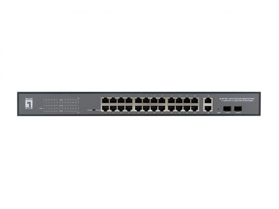 Switch GEP-2841 28-Port Web Smart Gigabit PoE Level One - Bild 4 von 4