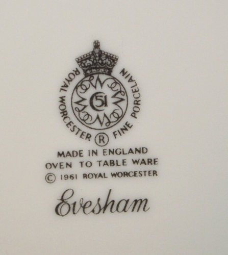 Platos de pan y mantequilla, Evesham Gold de Royal Worcester - Imagen 4 de 4