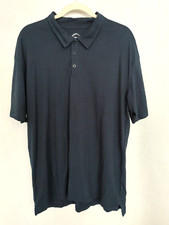 True Classic Fitted Short Sleeve 3-Button Polo Shirt Navy Size XXL 16360