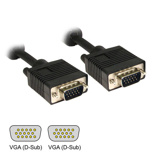 3m Xclio VGA Cable - VGA (Male) to VGA (Male), Black