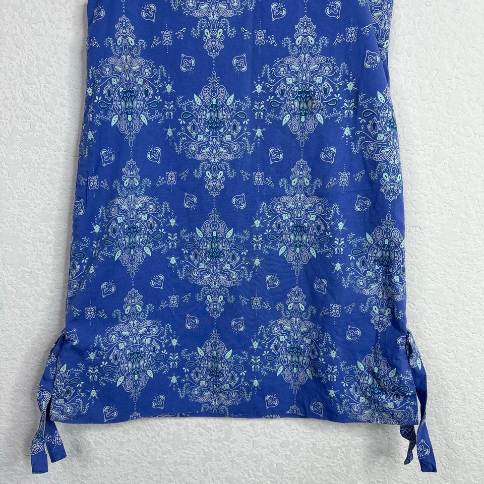 Kelly's Kids Dress Girls Size 7 Blue Floral Paisley Sleeveless VTG Summer Boho - Image 4 of 4