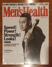 MEN'S HEALTH MAG: ALBERT PUJOLS COVER, APRIL 2005 - ST LOUIS CARDINALS + MONEY