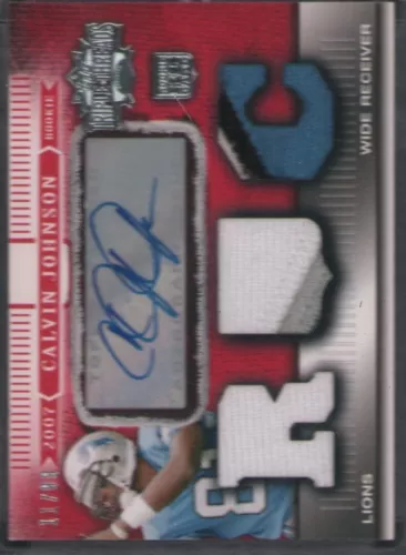 2007 Topps Triple Threads #140 Calvin Johnson RC AUTO PATCH /99