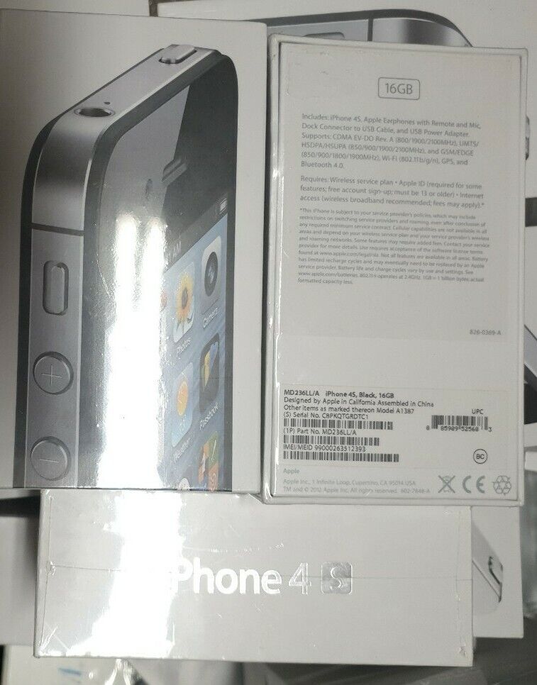 Brand new factory sealed & unlocked Apple iPhone 4s 16GB Black RARE never opened