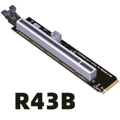 ADT PCIe 4.0 M.2 Key-M to PCI-E X4 X16 Riser Adapter Card SATA Power PCB Board