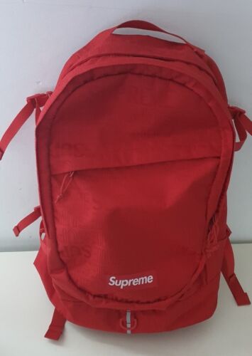 SS19 Supreme Rucksack rot Cordura Stoff Box Logo Tasche - Bild 2 von 15
