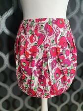 Jupe été RIVER ISLAND fuchsia blanc rouge et citron vert taille 8