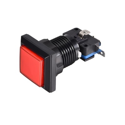 Push Button 12V LED Illuminated Push Button Switch for Arcade 34x34 Red-1St-