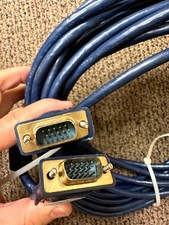 VGA Monitor Video Cable, 15 Pin Male To Male Connector, 38ft