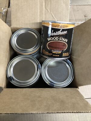 4 Pack Rust-Oleum 1/2PT Varathane Wood Stain Cabernet 211803 New