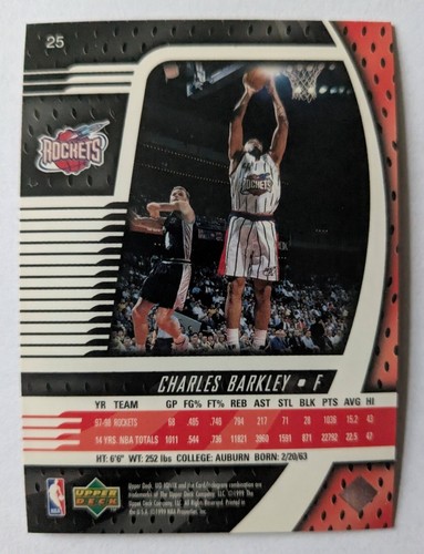 CHARLES BARKLEY, 1998-99 UPPER DECK IONIX #25 - Picture 3 of 3