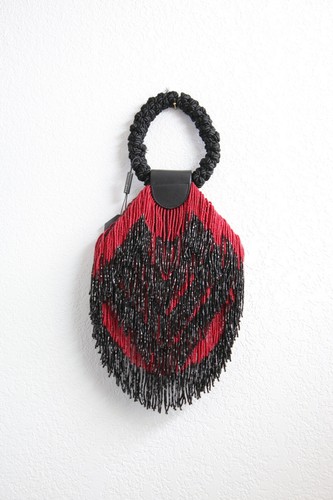 Francesco Biasia Sequin Handbag Red and Black NWT RARE - Picture 4 of 6