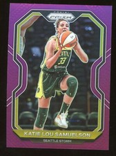 2021 Panini PRIZM WNBA PURPLE PRIZM Card 67 -  KATIE LOU SAMUELSON #62/99