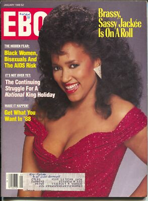 MAG: Ebony 1/1988-Jackee-AIDS Risk-Struggle For DE King Holiday-FN