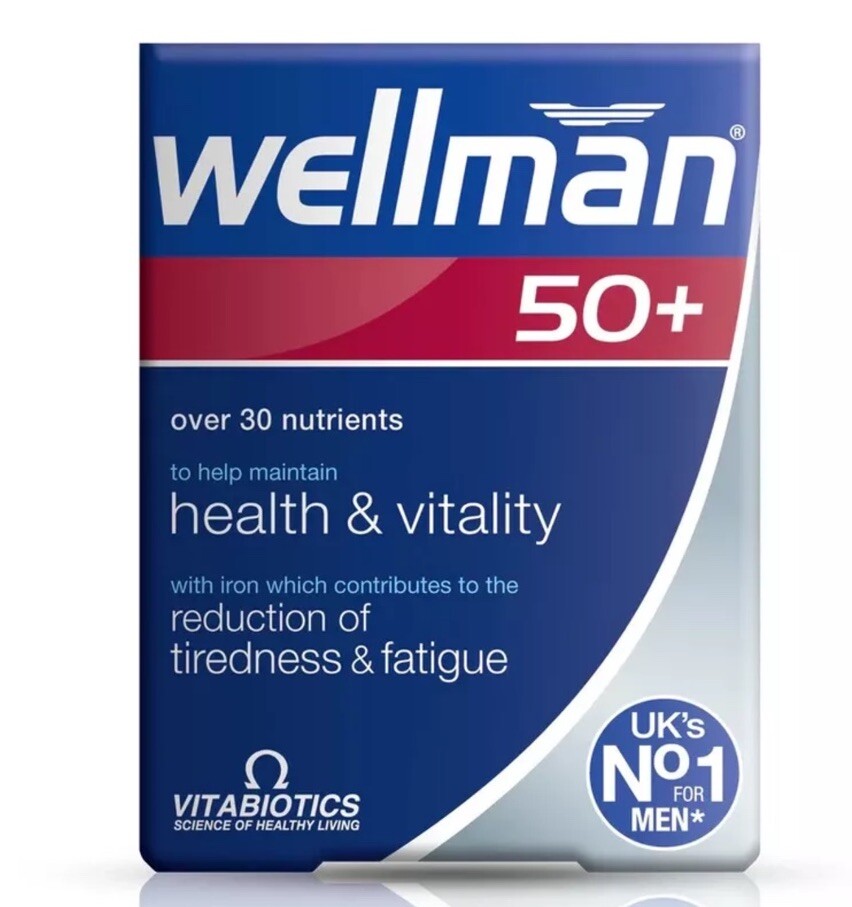 Vitabiotics Wellman 50+ Plus Vitamin and Mineral Supplement 30 Tablets