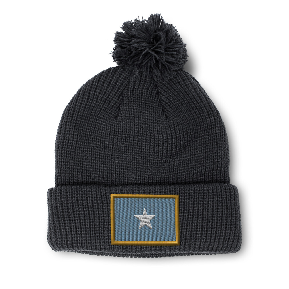 Pom Pom Beanies for Women Somali Embroidery Africa Winter Hats for Men Skull Cap