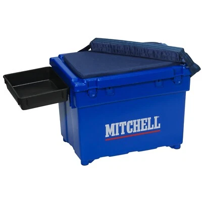 Mitchell Sea Fishing Saltwater Fishing Seat Box Large with Strap Tray & Cushion