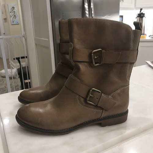 Botas para mujer Montana artesanales de cuero negro talla 9,5 cuero superior y calcetín