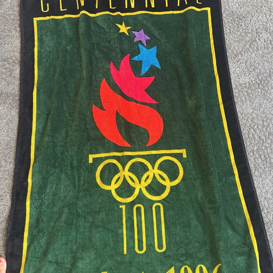 Juego 2 Toallas de Playa Vintage 1996 Juegos Olímpicos Atlanta Centenario Juegos Olímpicos EE. UU. Foto 3 de 4