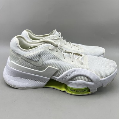 Nike Air Zoom SuperRep 3 Training Shoes Men Size 10 White Volt Gym Low Sneakers